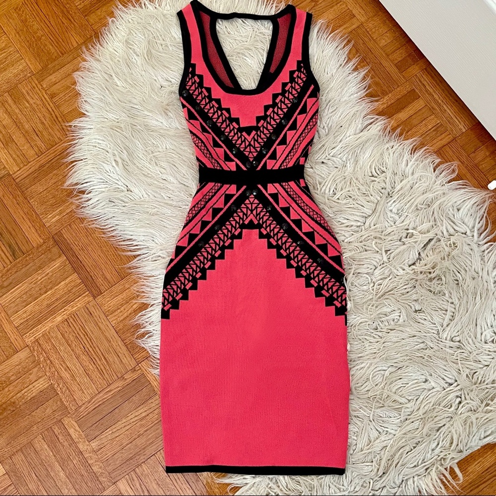 BEDO coral cocktail dress XS